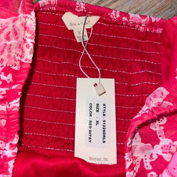 SIM & SAM red print dress - Picture 5 of 7